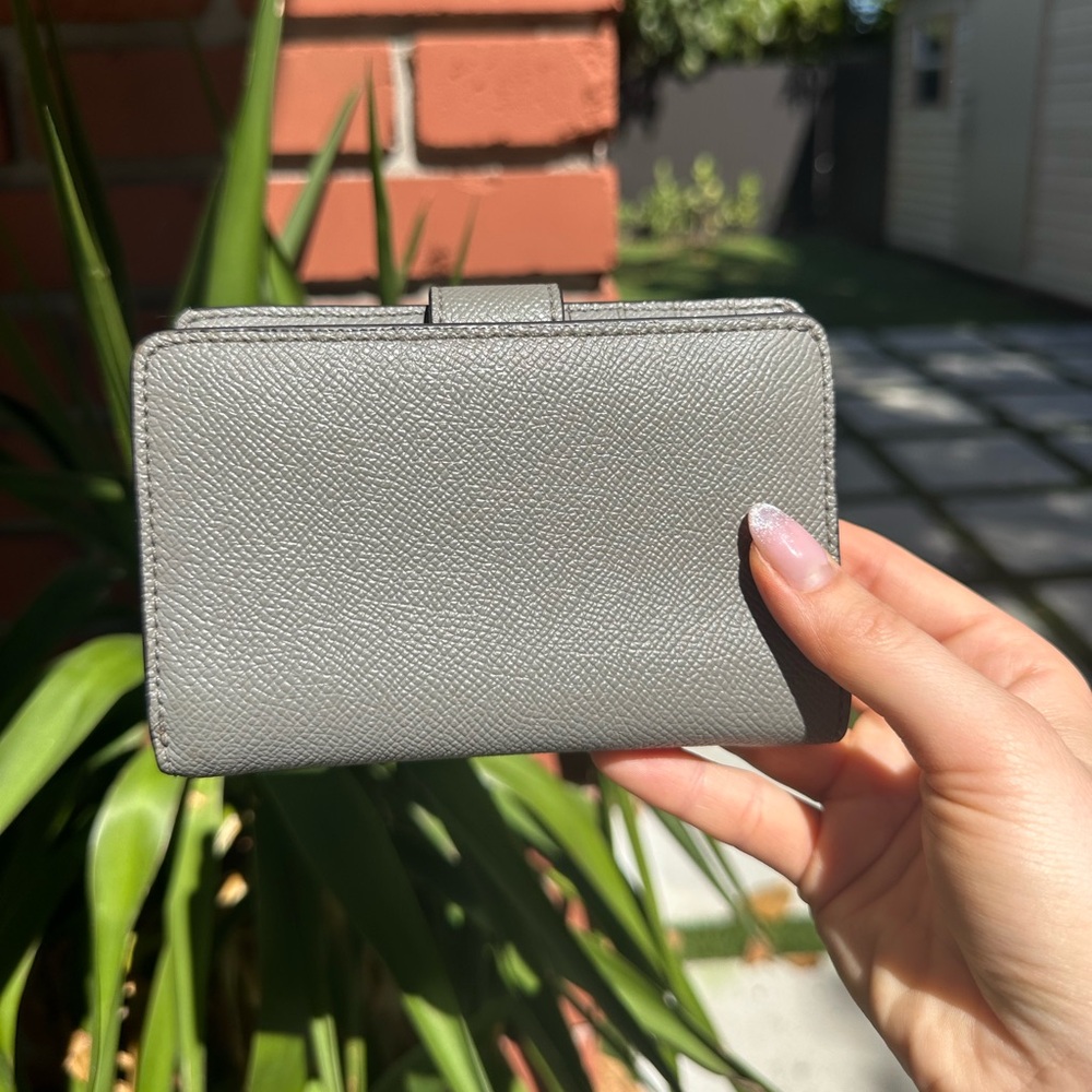 Coach bifold wallet grey leather - Picture 4 of 6